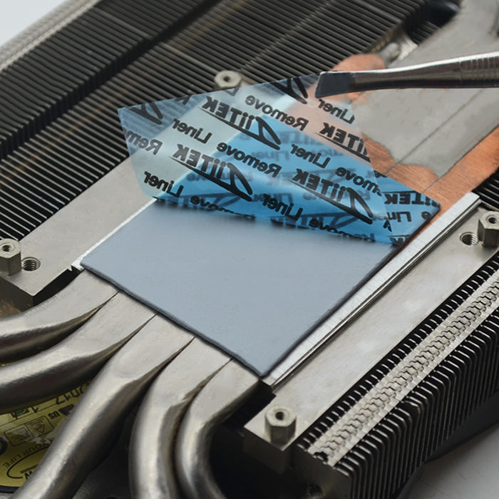 Cuscinetti in silicone per riempitivi termici con dimensioni personalizzate, elevata conducibilità termica 8,5 W/mK per il raffreddamento di dispositivi elettronici
