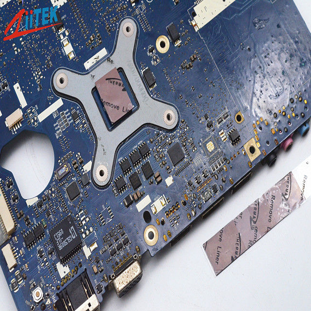 Spessore termico del cuscinetto 0.25-5.08mm del silicio di Garnet Telecommunication Hardware Naturally Tacky 6,2 W