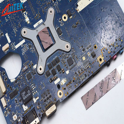 Spessore termico del cuscinetto 0.25-5.08mm del silicio di Garnet Telecommunication Hardware Naturally Tacky 6,2 W